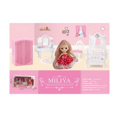 China DIY Toy Mini Doll Houses Bedroom Furniture Play House Toys Dollhouse for sale