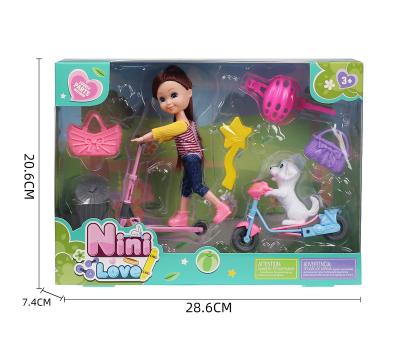 China Cartoon Toy 6 Inch Princess Doll Dresses Doll Accessories Toys Living Joint Set for sale