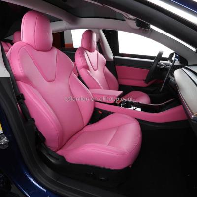 China Water Proof and Wear-resistant Tesla Model Car Modification Sports Seat 3 Model Y Accessories Leather Car Seat Covers for Tesla Model X for sale