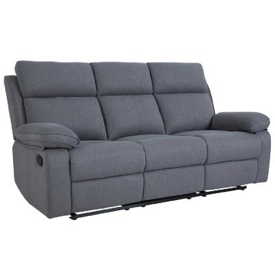 China Large Quality Henglin Brand Adjustable Living Room Furniture Reclining Comfortable Manual Sofa Fabric Recliner Sofa (Other) for sale