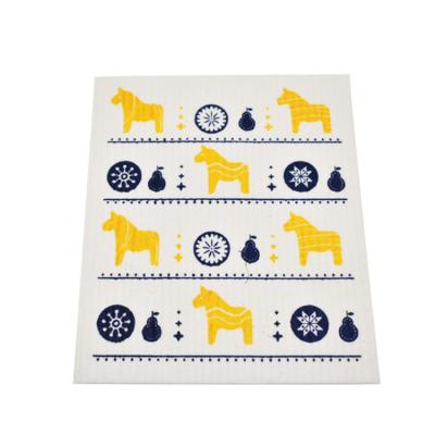 China Eco - Friendly Printed Cellulose Fiber Disc Cleaning Cloth Degradable Customizable for sale