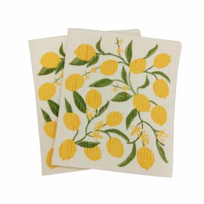 China Sustainable Customized Colored Soft Cellulose Cleaning Cloth Microfiber For Kitchen for sale