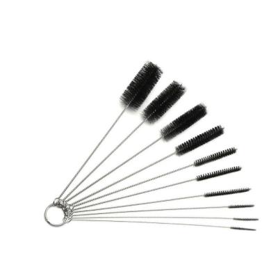 China Stainless Steel Straw Brush For Bamboo Straw Cleaners Viable Silicone Straw Cleaning Brush for sale