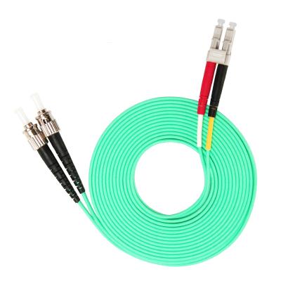 China Ftth Systems LC to ST 10 Gigabit OM3 Multimode Fiber Optic Patch Cord for sale