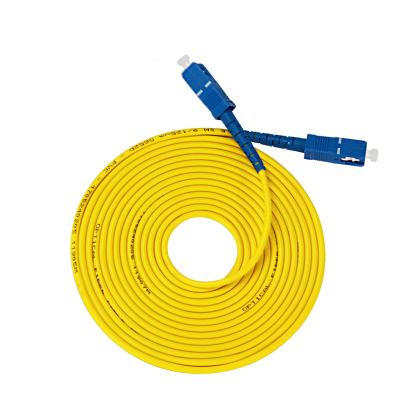 China Cheap but High Performance FTTH Fiber Optic Cable Single Mode Telecom Level 3m SC-SC Simplex Jumper Cable for sale