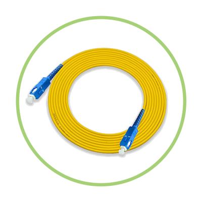 China FTTH SC UPC 3M Gigabit 9/125 3M SC Fiber Optic Simplex Cord GSSCSC1-15 Single Mode Fiber Optic Cable Jumper Patch for sale