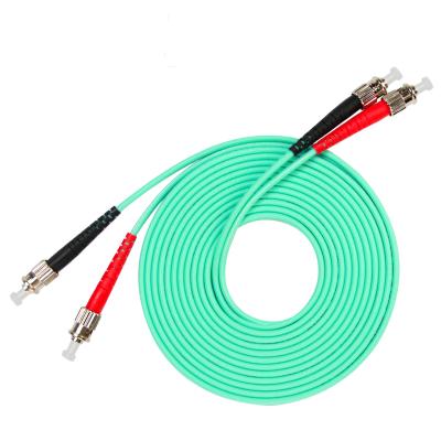 China Ftth Systems 50/125um OM3 10G LSZH Multimode Fiber Jumper Patch Cord ST To ST Connector for sale