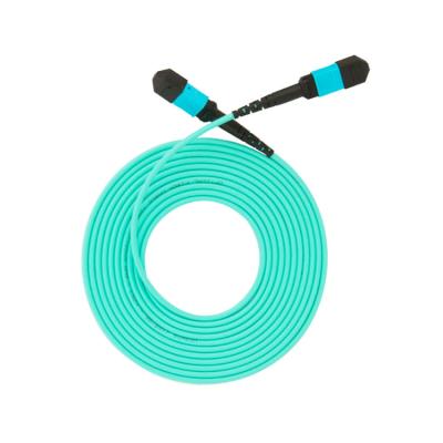 China FTTH 10G Multimode OM3 24 Core Fiber Optic MPO Patch Cord for sale