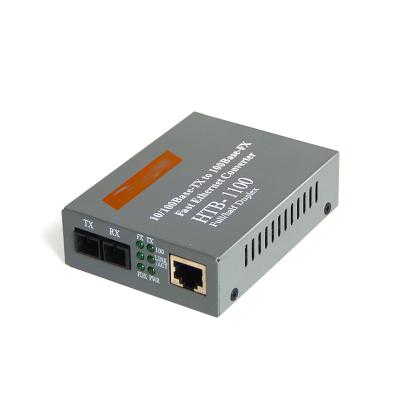 China Telecom Communication 100Mbps HTB-3100AB Single Mode SC Port 20KM Fiber Optic Media Converter for sale