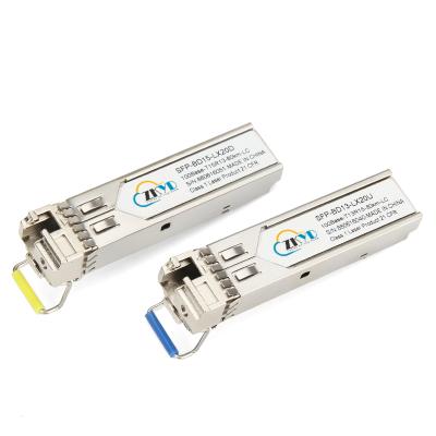 China Cheap but high performance 30KM 100M LC Single Fiber SFP 1310nm/1550nm SFP module SFPHLCS30 transceiver for sale