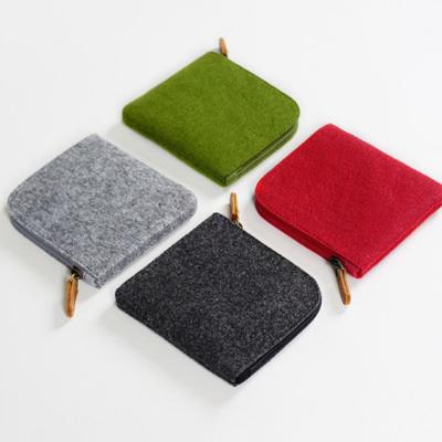 China Popular Fashion Women Fancy Felt Pocket ID Credit Card Wallet Holder Card Holder Wallet Credit for sale