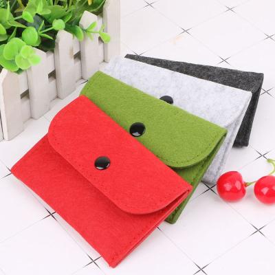 China Fashion Personalized Felt Cash Organizer Bag Pouch Felt Business Card Holder for sale