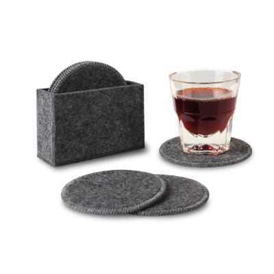 China Sustainable Factory Wholesale Custom Wool Felt Coaster Felt Drink Coasters Round Square Coasters for sale