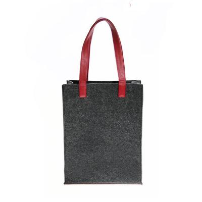 China Hot NEW Fashion Design Custom Eco Friendly Felt Handled Tote Handbag Wholesale Ladies Felt Shopping Bag for sale