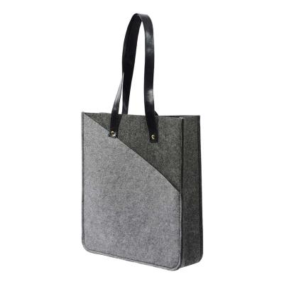 China 2021 NEW Fashion Design Ladies Custom Eco Friendly Felt Handled Tote Handbag Wholesale Felt Shopping Bag for sale