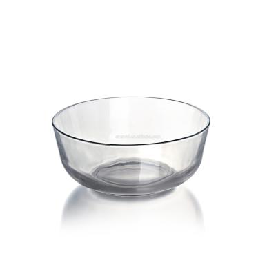 China Glass Bowl Cherry Red W818-1 Glass Bowl Customized Transparent Mixing With Lid Glass Bowl for sale