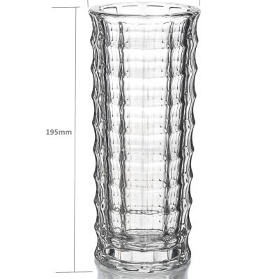 China FP066A Cherry Glass Red Glass Vase Wholesale Glass Vases Beautiful For Home Decoration for sale