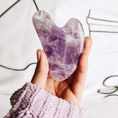 China Face Lift Body Gua Sha Jade Stone Tool Crystal Facial Massager Rose Quartz Gua Sha for sale