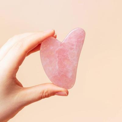 China Rose Quartz Face Roller Stone Massager Real Jade Gua Sha Crystal Face Roller Massage Guasha Face Lift Wholesale Best Price for sale