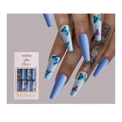 China Joyme Wholesale Artificial Fake Nail Extension Reusable French Acrylic Fake Nails Tips for sale