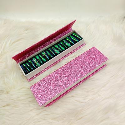 China French Empty Box Packaging Luxury Nail Press On Nail Packaging Box For 20 Nails for sale