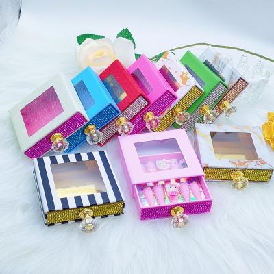 China French Press On Clear Top False Nail Packaging Box Boxes Nails Nail Packing Boxes for sale