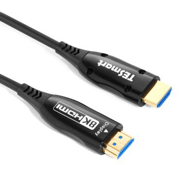 China TESmart Fiber Optic Cable 8K60hz 4K120hz 4K144hz HDCP 2.3 from TESmart 10m 15m 20m 8K COMPUTER HDMI 2.1 2.2 compatible 48Gbps ultra high speed for sale