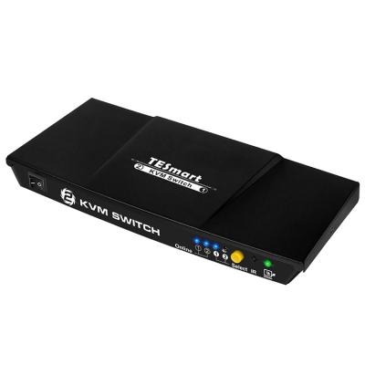 China High Quality TESmart KVM Emulators EDID Switch 2 Auto Audio Video Changer 4K30HZ HDMI KVM Scan EDID 2X1 USB Hub Hot Key Left Plug Hot Key for sale