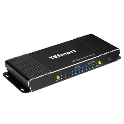 China Alloy TESmart New Product 4x1 Multi-view Seamless KVM Foil Switch for sale