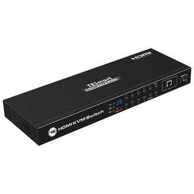 China Compatible HDCP 16 HDMI KVM Rackmount Switch Support 4K 30Hz 16 Ways KVM Switcher Port with USB 2.0 for sale