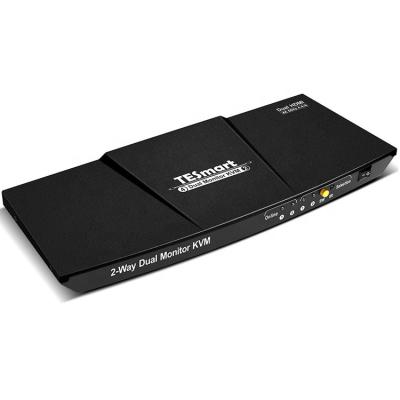 China TESmart Emulators TESmart kvm switch dual ports 3840x2160@60hz hdmi kvm switch support hot key for sale