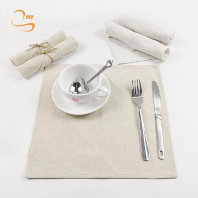 China Eco-Friendly Classic Pure Linen Square Cloth Napkins Restaurant Cloth Linen Napkins Popular Dinner for sale