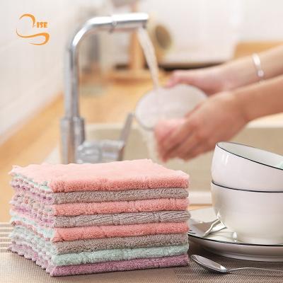 China Reusable Microfiber Cleaning Cloths Dish Absorbent Cloths Stored Lint Free Kitchen Towels for sale