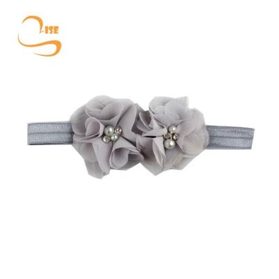 China Fashion Baby Chiffon Headband Handmade Chiffon Circle Toddler Flower Headband Floral Headband Hair Band for sale