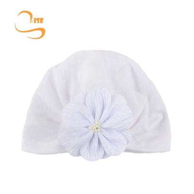 China New Fashion Baby Flower Solid Color Elastic Indian Hat for sale