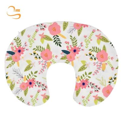 China Anti-Apnea U Shape Multi Function Baby Nursing Pillow Cover Soft Printed Stretch Pregnancy Pillow Case for sale