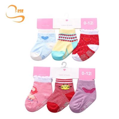 China Antibacterial Cotton 12pairs 3d Antibacterial Soft Fancy Anti-slip Girls Boys Cartoon Socks Sets for sale