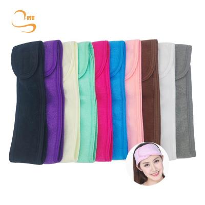 China Fashion Good Quality Spa Facial Hair Wrap Double Layer Colorful Adjustable Towel Girls Cosmetic Headband for sale