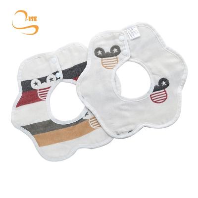 China Home Textile Saliva Towel 6 Layer 360 Spin Bib For Baby for sale