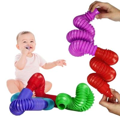 China PP customized wholesale children's toy AD29 color stretch puzzle decompression entertainment noise sensory splicing tubes for sale