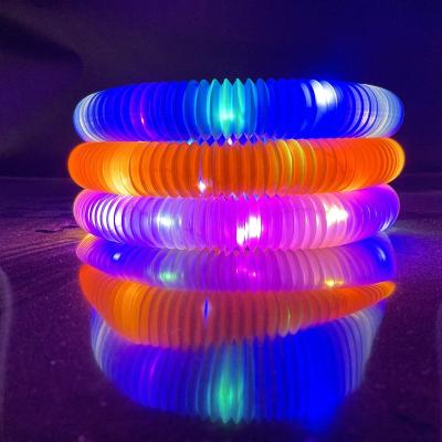 China PP Wholesale Hot Selling Rainbow Magic Magic LED Sensory Light Tubes DIY Stress Relief Colorful Shaky Person Up Noise Tubes for sale