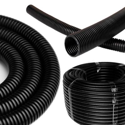 China Protective wire factory supply directly splitting soft plastic tube nylon pp corrugated tubing corrugate halogen free flexible conduit for sale