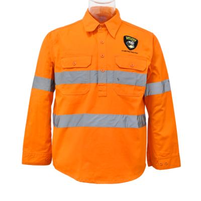 China Labor Force Shirt High Visibility Safety Shirt Two Color High Reflective Work Wear for sale