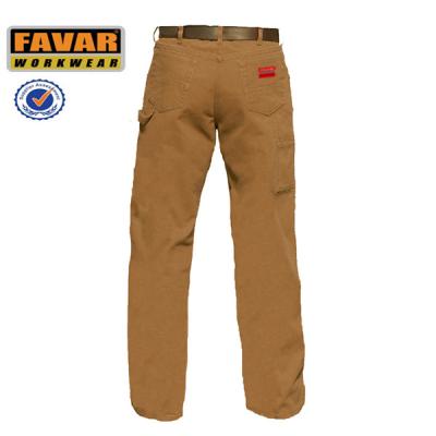 China Anti-Shrink Multi Pockets Denim Pants Flame Retardant Workwear for sale