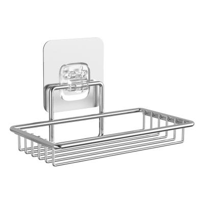 China 2022 Sustainable Soap Dish Holder Stainless Steel Bathroom Accessories Self Adhesive Soap Holder for sale