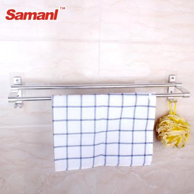 China Heater Hot Selling Double Layer Towel Shelf Bath Towel Rack Stainless Steel Wall Mounted Towel Rack for sale