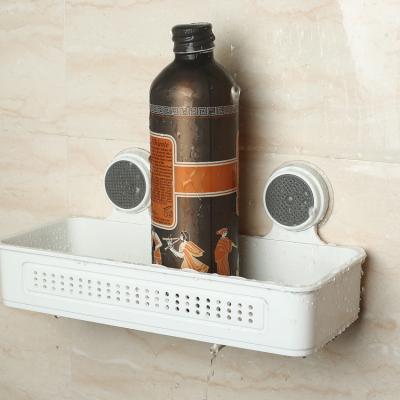 China Good Quality Wall Mounted Adhesive Plastic Bathroom Shelf Bath Shower Eco-friendly Stored Single Layer Trolley for sale