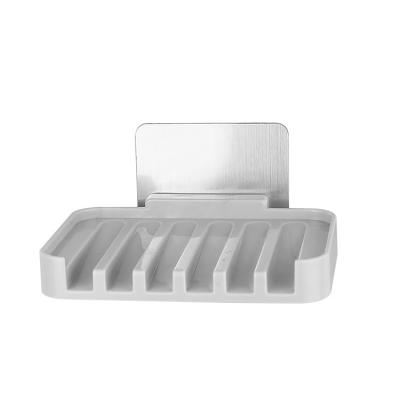 China Home.Hotel.Bathroom.Shower Room Soap Dish Rack Bathroom Soap Basket Adhesive Plastic Soap Dish Holder for sale