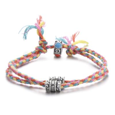 China Charm Bracelet 2019 Newest Retro Nepal Beads Charm Bracelet For Men Women Ethnic Rope Woven Bracelets Bangles Adjustable Jewelry for sale