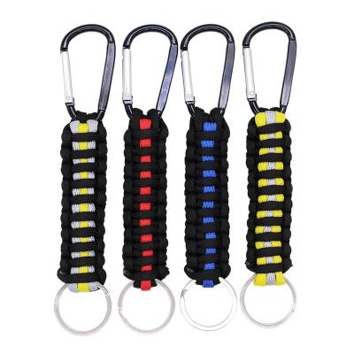 China Outdoor Camping Increasing Outdoor Survival Carabiner Paracord Multifunctional Military Travel Key Chain For Camping for sale